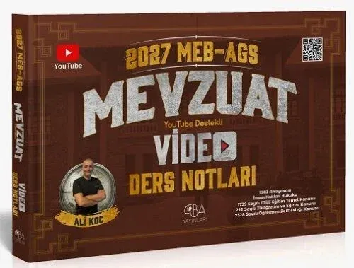 CBA Yayınları 2027 MEB-AGS Mevzuat Video Ders Notları