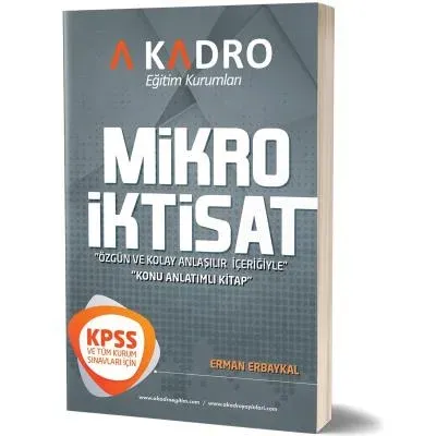 A Kadro KPSS A Mikro Iktisat Konu Anlatımlı 2018