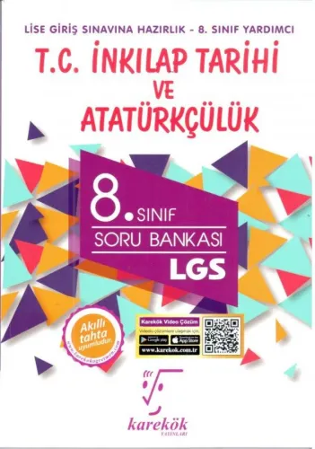 Karekök Yayınları 8. Sınıf LGS T.C. İnkılap Tarihi ve Atatürkçülük Güncel Soru Bankası
