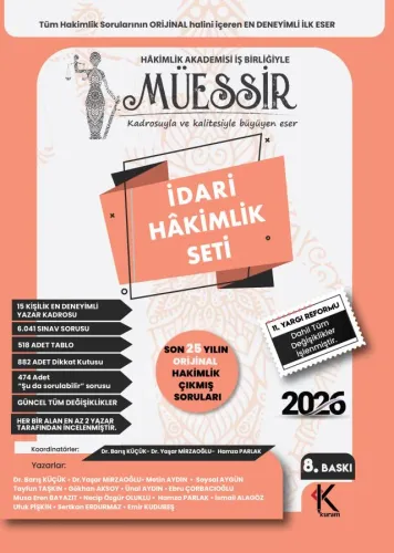MÜESSİR İdari Hâkimlik Çıkmış Soru Bankası Seti - 2026