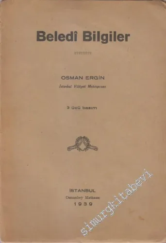 Beledi Bilgiler -        1939