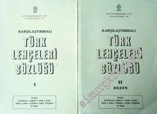 Karşılaştırmalı Türk Lehçeleri Sözlüğü 2 Cilt -        1991