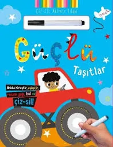 Çiz – Sil Aktivite Kitabı Güçlü Taşıtlar