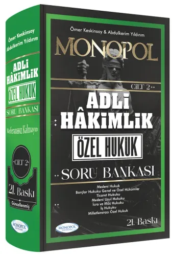Monopol Yayınları 2025 Adli Hakimlik Özel Hukuk Soru Bankası