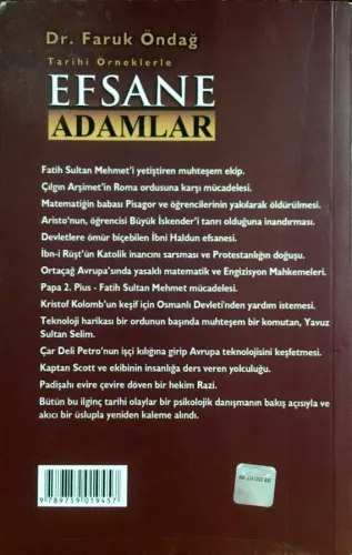 Tarihi Örneklerle Efsane Adamlar (imzalı) Dr. Faruk Öndağ Popüler