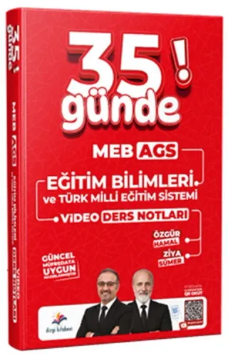 Dizgi Kitap Yayınları 2027 MEB AGS 35 Günde Eğitim Bilimleri ve Türk Milli Eğitim Sistemi Video Ders Notları