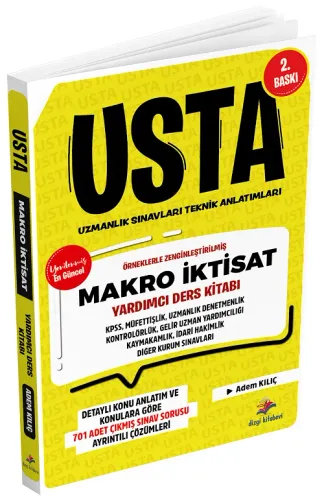 Dizgi Kitap Yayınları 2025 Usta Makro İktisat Konu Anlatımı ve Konularına Göre Tasnif Edilmiş Tamamı Çözümlü Çıkmış Sınav Soruları