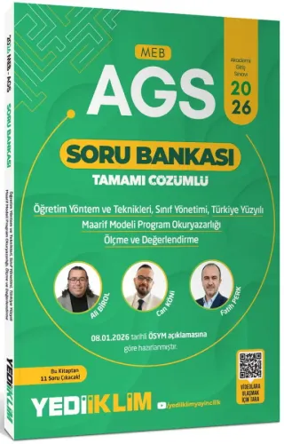 Yediiklim Yayınları 2026 MEB AGS ÖYT Sınıf Yönetimi TYMM Program Okuryazarlığı Ölçme ve Değerlendirme Tamamı Çözümlü Soru Bankası