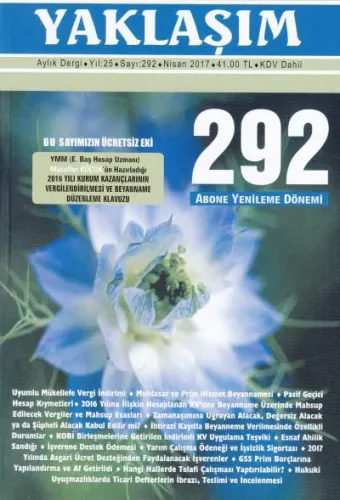 Yaklaşım Dergisi Yıl:25 Sayı:292 Nisan 2017