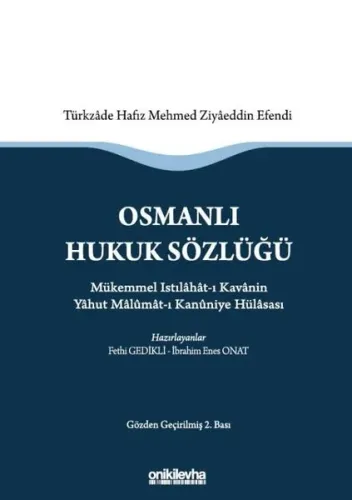 Osmanlı Hukuk Sözlüğü