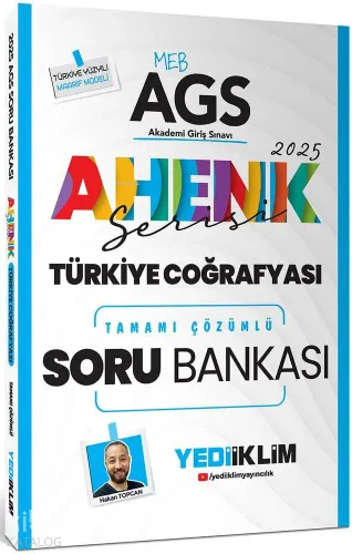 Yediiklim Yayınları 2025 MEB AGS Ahenk Serisi Türkiye Coğrafyası Tamamı Çözümlü Soru Bankası