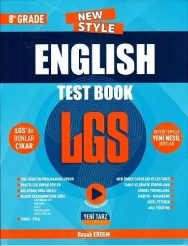 Yeni Tarz 8. Sınıf LGS English Test Book