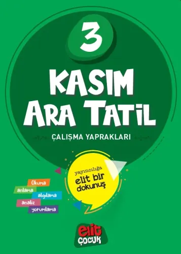 Elitçocuk 3.Sınıf Kasım Ara Tatil Çalışma Kitabı