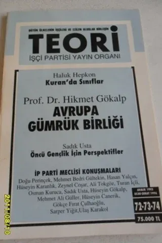 Teori Aylık Dergi 1995-1996 / 72-73-74