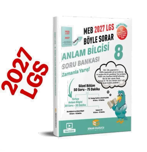 8. Sınıf 2027  Lgs Meb Böyle Sorar ANLAM BİLGİSİ Soru Bankası Video Çözümlü