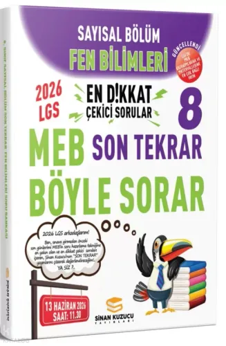Sinan Kuzucu 8. Sınıf LGS Sayısal Bölüm Son Tekrar Fen Bilimleri Soru Bankası 2026