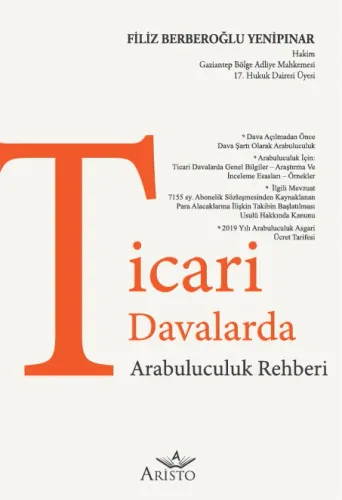 Ticari Davalarda Arabuluculuk Rehberi Aristo Yayınevi Filiz Berberoğlu