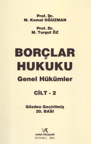 Borçlar Hukuku Genel Hükümler Cilt 2