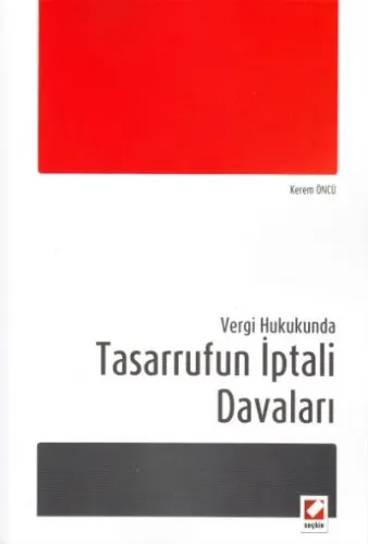 Vergi Hukukunda Tasarrufun İptali