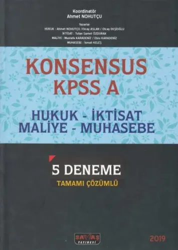 Konsensus KPSS A 5 Deneme Tamamı Çözümlü