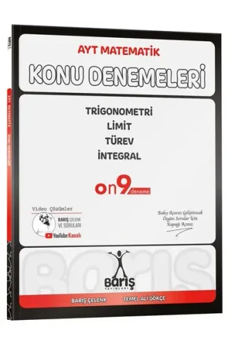 Barış Yayınları AYT Matematik Trigonometri Limit Türev İntegral Konu D