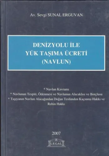 Denizyolu ile Yük Taşıma Ücreti (Navlun)