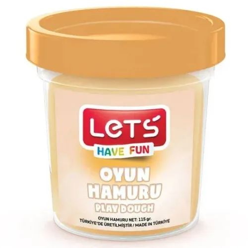 LETS Tek Renk Oyun Hamuru Ten Rengi 115 gr. (Şeffaf Bardak)