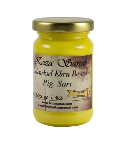Koza Sanat Ebru Boyası Pig Sarı 105cc