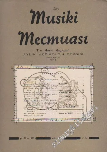 İleri Musiki Mecmuası Aylık Müzikoloji Dergisi  - Sayı: 233    20  Nisan