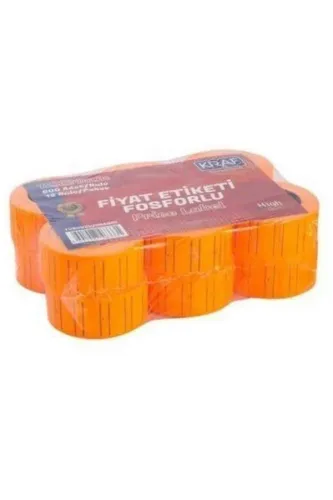 KRAF MOTEX ETİKET 12x21 MM FOSFORLU TURUNCU 12 Lİ