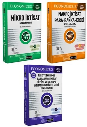 Pegem Yayınları KPSS A Grubu Economicus İktisat Konu Anlatımlı 3'lü Set