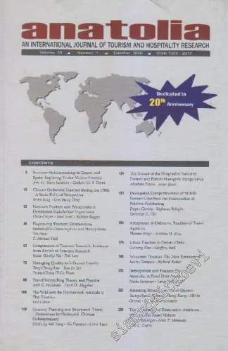 Anatolia An International Journal Of Tourism And Hospitality Research -