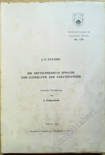 Die Mittelpersische Sprache und Literatur der Zarathustrier -        1969