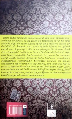Fıkhi Risaleler Dr.Ali Pekcan Ek Kitap