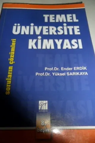 Temel Üniversitesi Kimyası Soruların Çözümleri