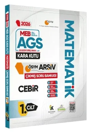 Kara Kutu Yayınları 2026 MEB-AGS Matematik Kara Kutu 1.Cilt CEBİR ÖSYM Çıkmış Soru Bankası Konu Özetli Dijital Çözümlü