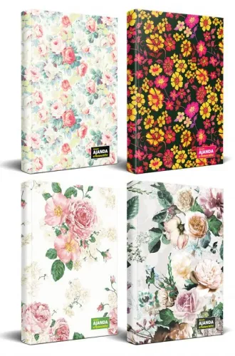 Çiçek Temalı 4 Defter - Set 2