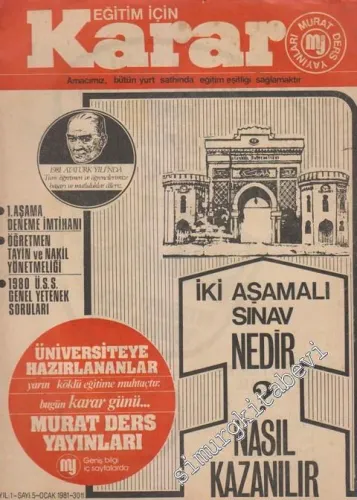 Eğitim İçin Karar Dergisi - Sayı: 5    1  Ocak