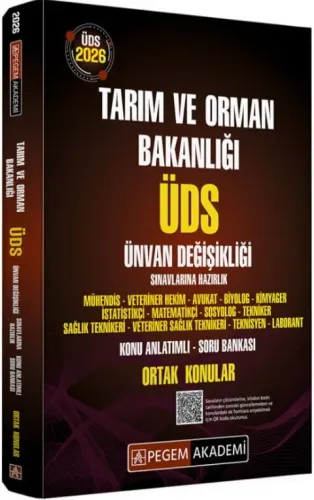 Pegem Yayınları 2026 ÜDS Tarım ve Orman Bakanlığı Ünvan Değişikliği Sı