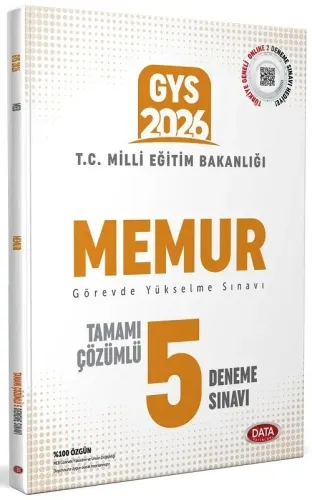 Data Yayınları 2026 Milli Eğitim Bakanlığı Memur GYS Tamamı Çözümlü 5 Deneme Sınavı