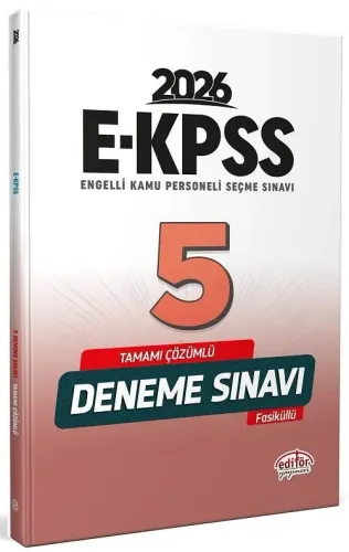 Editör Yayınları 2026 EKPSS Tamamı Çözümlü 5 Deneme Sınavı