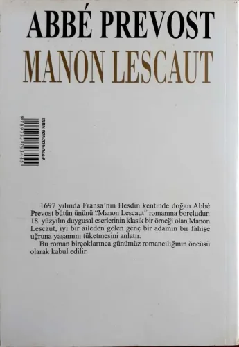Manon Lescaut Abbe Prevost Engin Yayınevi