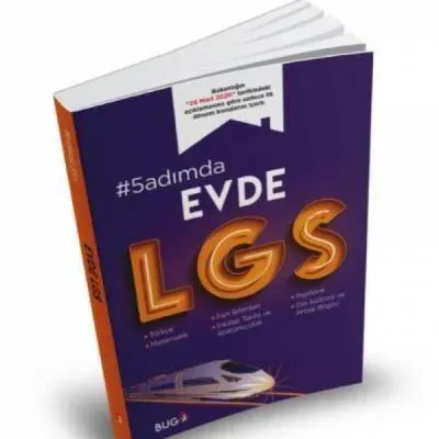 Buga 8. Sınıf LGS 5 Adımda Evde LGS Konu Denemeleri-YENİ Buga Yayınlar