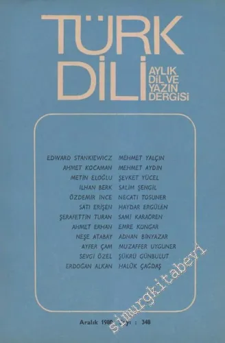 Türk Dili Aylık Dil Dergisi  - Sayı: 348  41  30  Aralık  1980