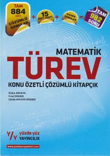 Yüzde Yüz LYS Matematik Türev Konu Özetli Çözümlü Kitapçık