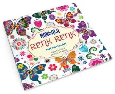 Mandala Renk Renk Hayvanlar Her Yaş İçin Boyama Kitabı
