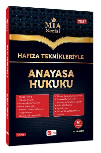 Akfon Yayınları Hafıza Teknikleriyle Anayasa Hukuku MİA Serisi