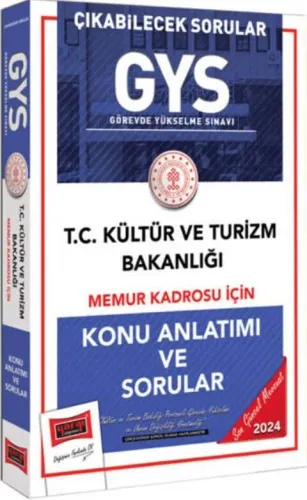Yargı Yayınları 2024 GYS Kültür ve Turizm Bakanlığı Memur Kadrosu İçin Konu Anlatımı ve Sorular