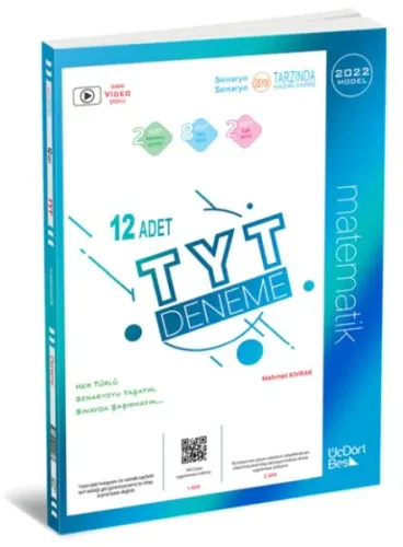 ÜçDörtBeş TYT Matematik 12 Deneme %27 indirimli Mehmet Kıvrak
