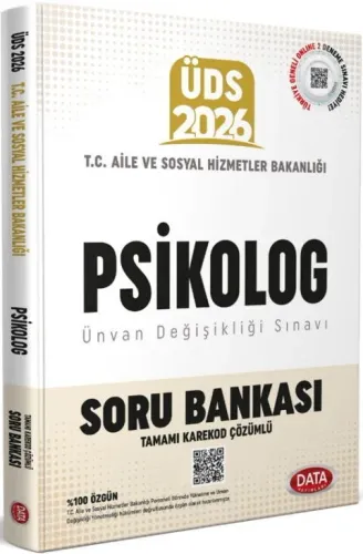 Data Yayınları 2026 T.C. Aile ve Sosyal Hizmetler Bakanlığı ÜDS Psikolog Kadrosu Soru Bankası (Karekod Çözümlü)